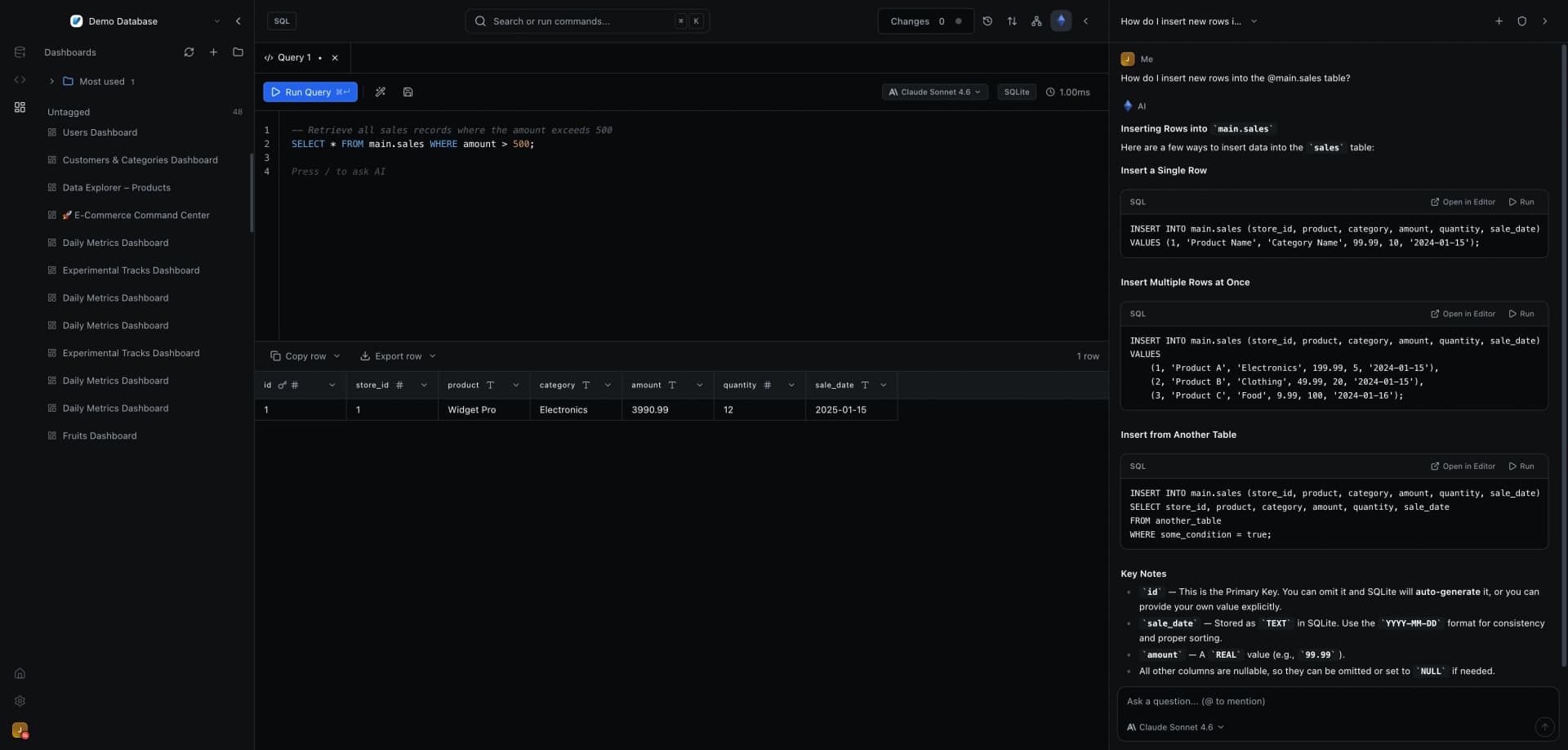 DB Pro AI Interface