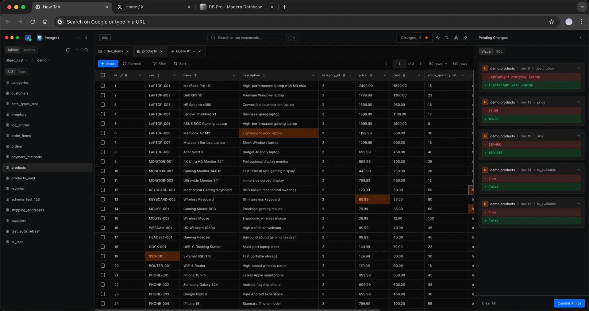 DB Pro Studio in the browser