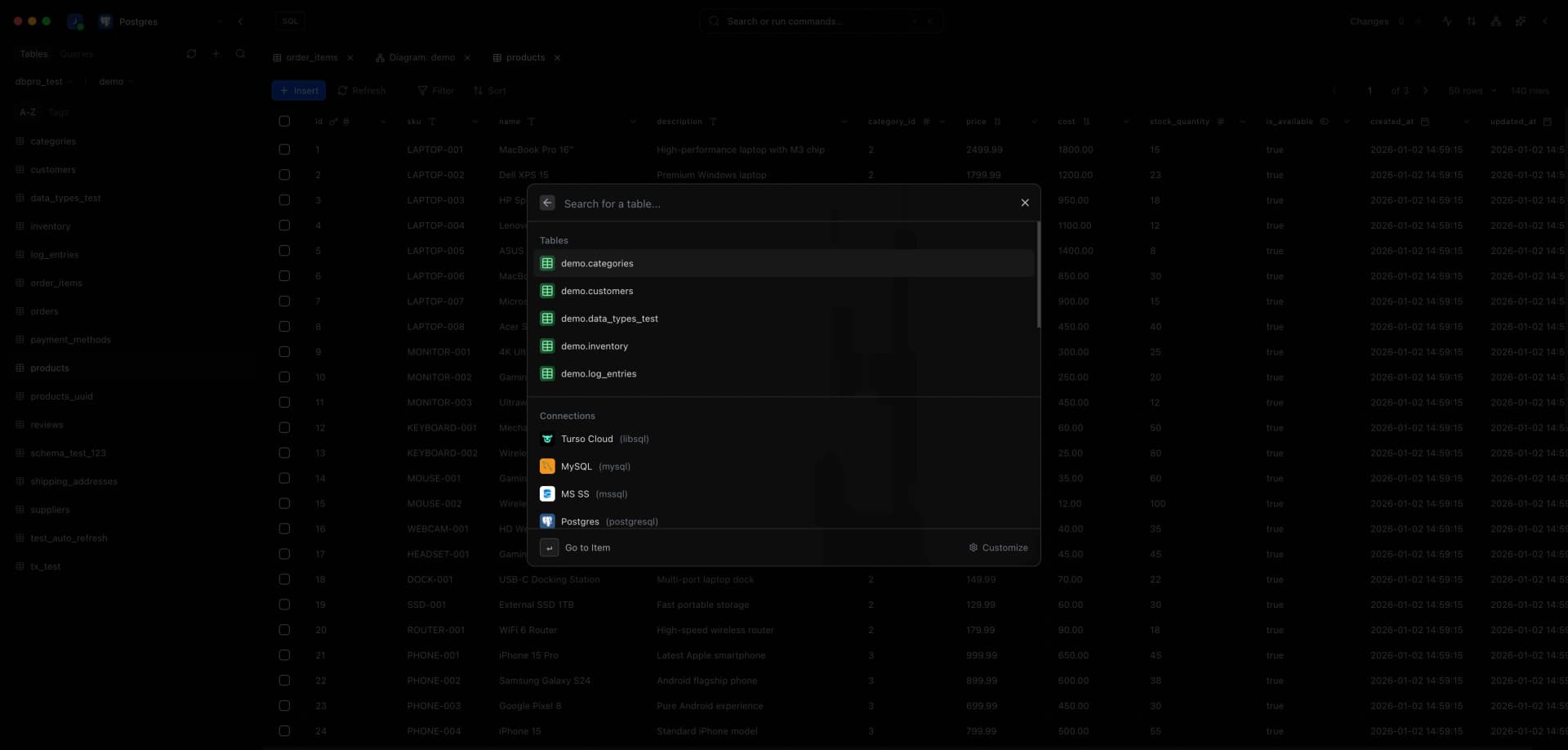 DB Pro Power Features Interface